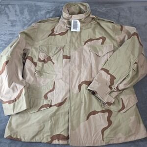 Desert Camo Coat Cold Weather Field Large Short‎ Stock # 8415-01-325-6445 NWT